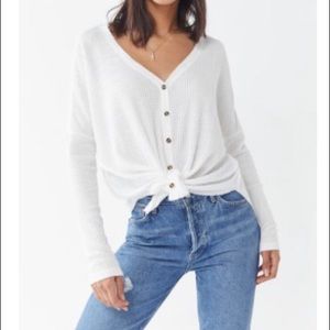 UO Out From Under tie front shirt